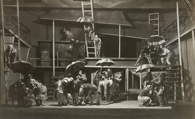 Scène uit De Heks door Abraham Goldfaden, Staats Joods Kamer Theater, Moskou, 1921 door Unbekannt