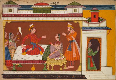 Scène uit de Shangri Ramayana Geschiedenis of Rama, 1690-1710 door Unbekannt