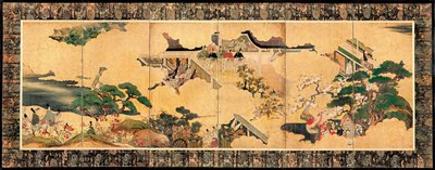 Scènes uit Het verhaal van Genji Genji monogatari, 17e eeuw door Unbekannt