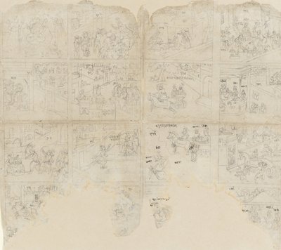 Scènes uit de Bhagavata Purana, begin 19e eeuw door Unbekannt