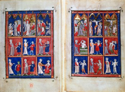 Scènes uit het leven van Christus, en dokters met patiënten door Unbekannt