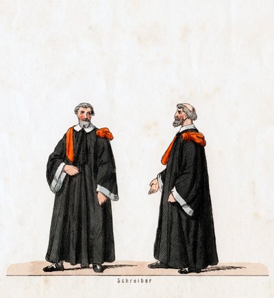 Schrijver, kostuumontwerp voor Shakespeares toneelstuk, Henry VIII, 19e eeuw door Unbekannt