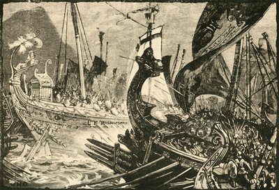 Zeeslag Tussen Ptolemaeus en Demetrius Poliorcetes Bij Salamis, 1890 door Unbekannt