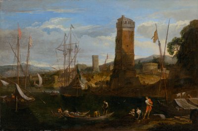 Landschap aan zee I door Unbekannt