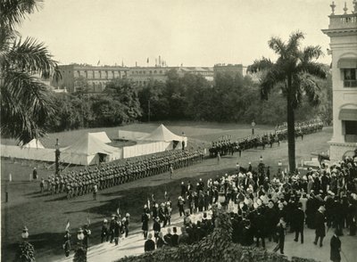 Tweede aankomst van Lord Curzon bij het regeringshuis, 1904 door Unbekannt