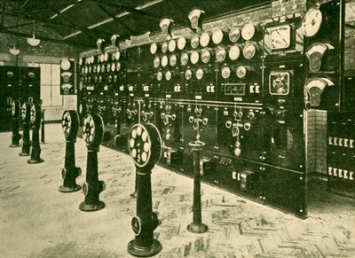 Sectie van schakelbord in krachtcentrale, Metropolitan Railway, 1930 door Unbekannt