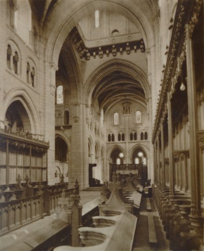 Sectie van het interieur, Buckfast Abbey Church, eind 19e-begin 20e eeuw door Unbekannt