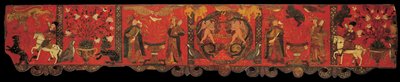 Sectie van houten panelen met decoratieve schildering, 1770-1780s door Unbekannt