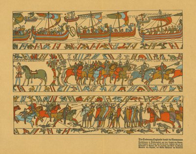 Secties van het Tapijt van Bayeux door Unbekannt