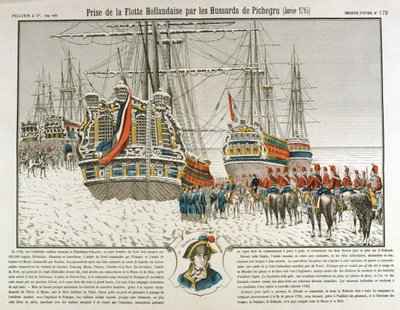 Inbeslagname van de Nederlandse vloot door de troepen van Pichegru, januari 1795, 19e eeuw door Unbekannt