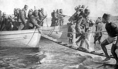 Senegalese soldaten aan boord aan de Egyptische kust, Eerste Wereldoorlog door Unbekannt