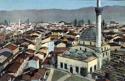 Servië, Monastir: uitzicht op een moskee, Monastir heet nu Bitola en ligt in Macedonië - Ansichtkaart 1914-1918 door Unbekannt