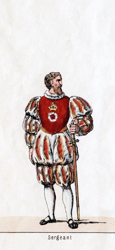 Sergeant, kostuumontwerp voor Shakespeares toneelstuk, Henry VIII door Unbekannt