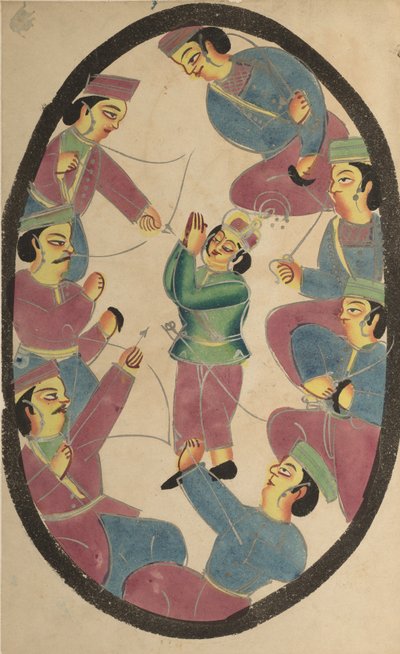 Zeven helden of krijgers die Abhimanya, zoon van Arjuna, doden door Unbekannt