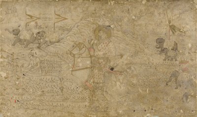 Shah Jahan en zijn zoon Dara Shikoh op jacht, ca. 1790 door Unbekannt
