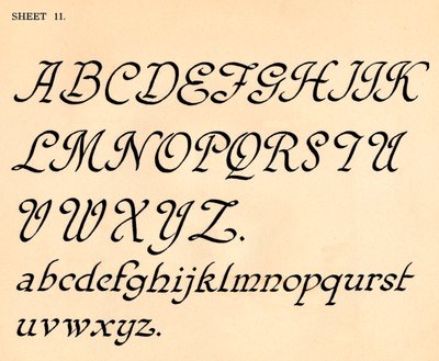 Blad 11, uit een portfolio van alfabetten, 1929 door Unbekannt