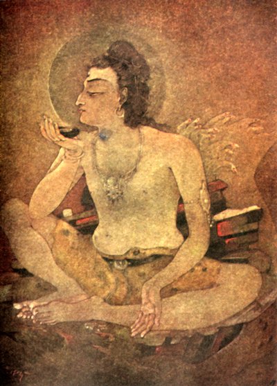 Shiva drinkt het Wereldgif, 1920 door Unbekannt