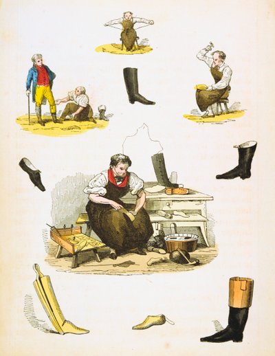 Schoenmaker, c1845 door Unbekannt