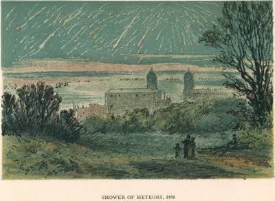 Meteorenregen Leoniden waargenomen boven Greenwich, Londen, 1866 1884 door Unbekannt