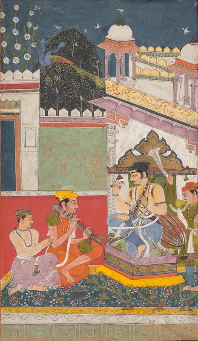 Shri Raga: Folio uit een ragamala serie, midden 17e eeuw door Unbekannt