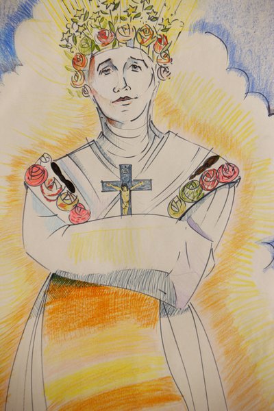 Heiligdom van Onze-Lieve-Vrouw van La Salette Tekening van Onze-Lieve-Vrouw van La Salette, La Salette, Frankrijk door Unbekannt