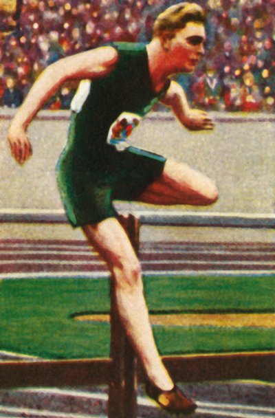 Sid Atkinson uit Zuid-Afrika, winnaar van de 110m horden, 1928 door Unbekannt
