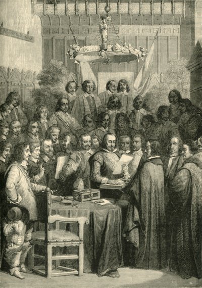 Ondertekening van het Verdrag van Westfalen, 24 oktober 1648 door Unbekannt