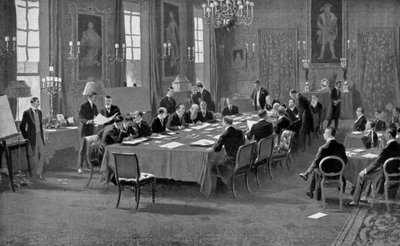 Ondertekening van het Verdrag van Londen, mei 1913, ca. 1920 door Unbekannt