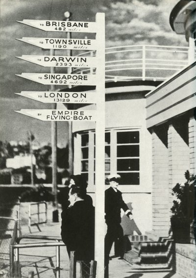 Wegwijzer bij Rose Bay, Sydney, Australië, ca. 1939-1944 door Unbekannt