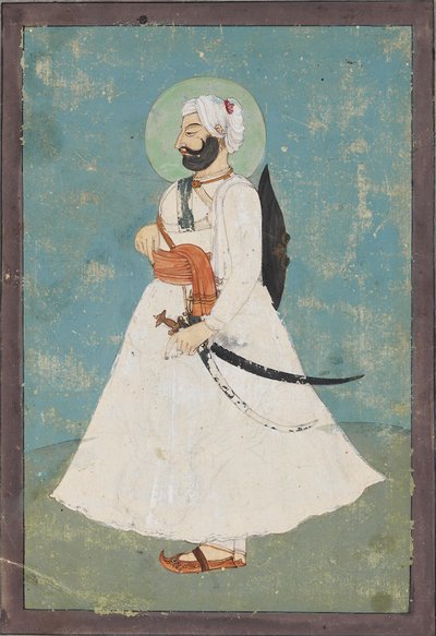 Sikh edelman in profiel door Unbekannt