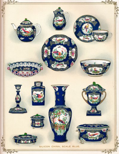 Silicon China, Schaal Blauw, begin 20e eeuw, 1911 door Unbekannt