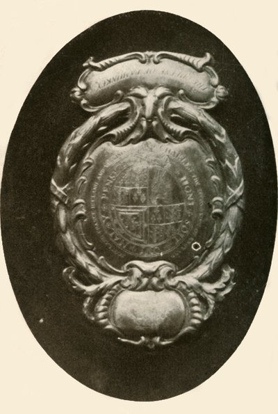 Zilveren voorhoofdsplaat, met Engels wapenschild, 1677, 1937 door Unbekannt