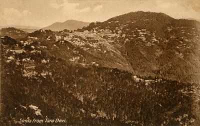 Simla vanaf Tara Devi, ca. 1918-ca. 1939 door Unbekannt