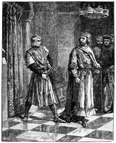 Simon de Montfort ruziet met Hendrik III, 1257, ca. 1880 door Unbekannt