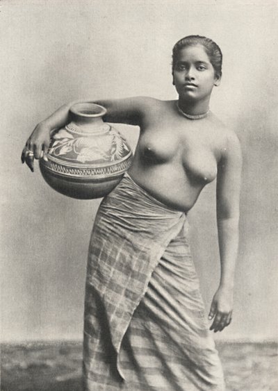 Singhalesin des Niederlands zonder de gebruikelijke bovenkleding, 1926 door Unbekannt