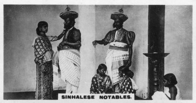 Singalese notabelen, Ceylon door Unbekannt