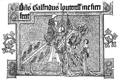 Sir Geoffrey Luttrell, zijn vrouw en schoondochter, 1340, 1892 door Unbekannt