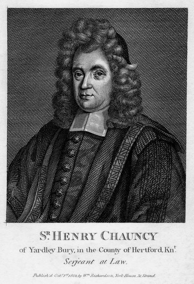 Sir Henry Chauncy, Engelse advocaat, opvoeder en antiquair door Unbekannt