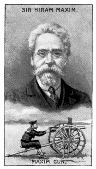 Sir Hiram Stevens Maxim, uitvinder van het Maxim-geweer door Unbekannt