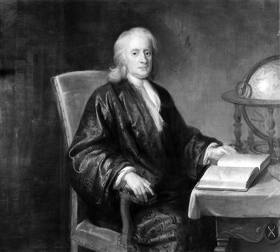 Sir Isaac Newton, Engelse wiskundige en natuurkundige, ca. 1720 door Unbekannt