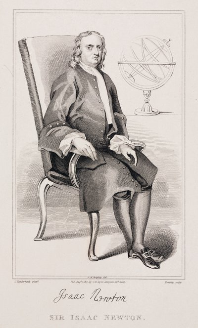 Sir Isaac Newton, Engelse wiskundige en natuurkundige, ca. 1725 door Unbekannt