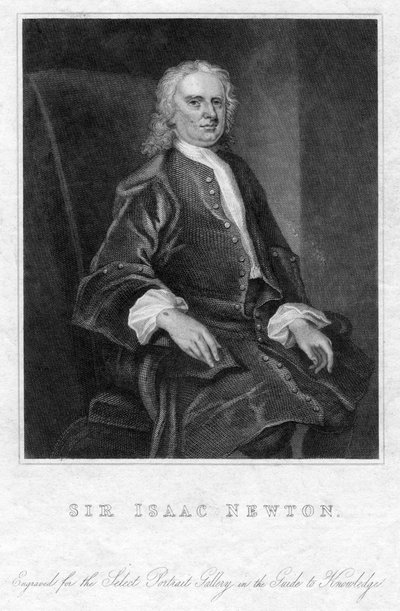Sir Isaac Newton, Engelse wiskundige, astronoom en natuurkundige, 19e eeuw door Unbekannt