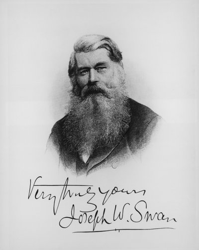Sir Joseph Wilson Swan, wetenschapper en uitvinder door Unbekannt