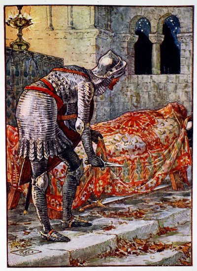 Sir Lancelot in de Gevaarlijke Kapel, 1911 door Unbekannt