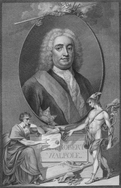 Sir Robert Walpole door Unbekannt