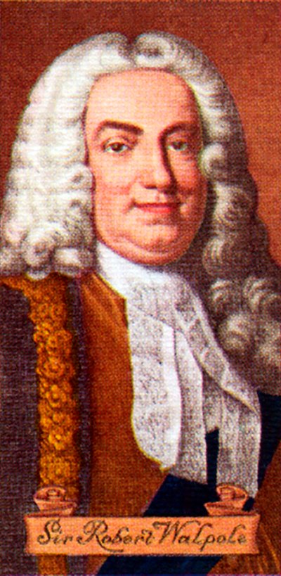 Sir Robert Walpole, uit een serie sigarettenkaartjes, 1935 door Unbekannt
