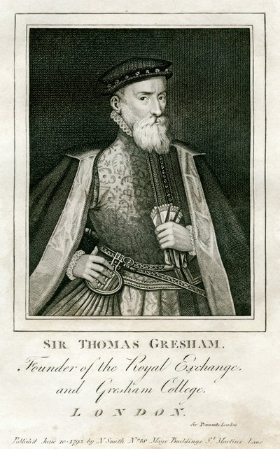 Sir Thomas Gresham, Britse koopman en financier, 16e eeuw 1793 door Unbekannt