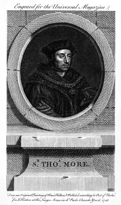 Sir Thomas More, katholieke Engelse advocaat, schrijver en politicus, 1748 door Unbekannt