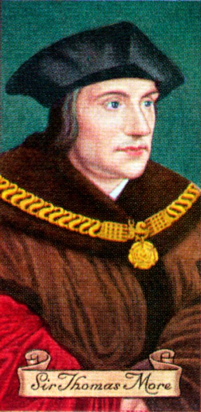 Sir Thomas More, uit een serie sigarettenkaartjes, 1935 door Unbekannt