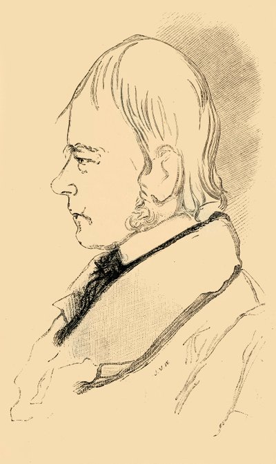Sir Walter Scott - Kopie van een schets uit het leven, 1882 door Unbekannt